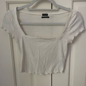 NWOT Out from Under Square Neck Crop Top (White)